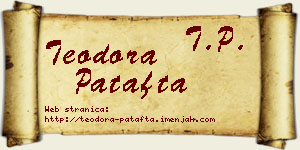Teodora Patafta vizit kartica